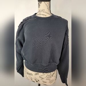 Nike Crop Sweater Small Training Crew Laced Long Sleeves